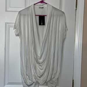 White Cowl Neck shirt